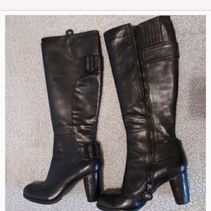 Modern vintage leather boots